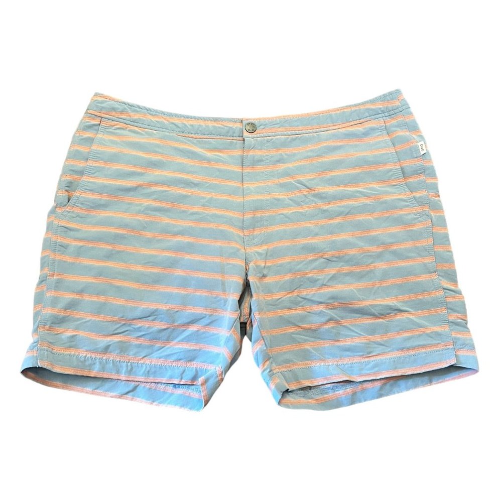 Onia The Calder Gray Multi Stripe Striped Swim Trunks Shorts 38‎ Lined Pockets